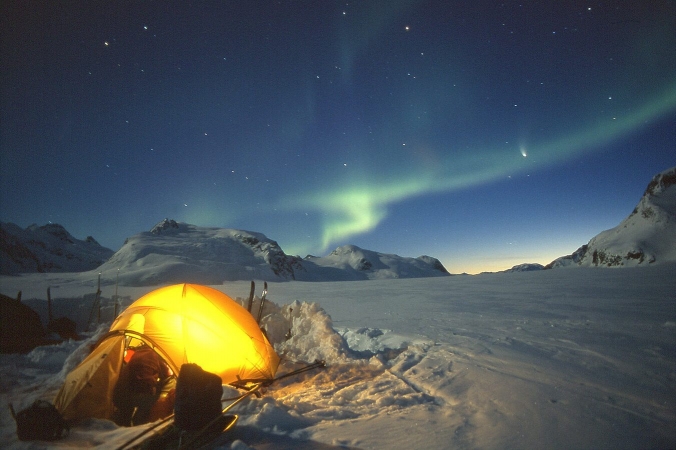 Aurore boréale et camping sauvage au Groenland